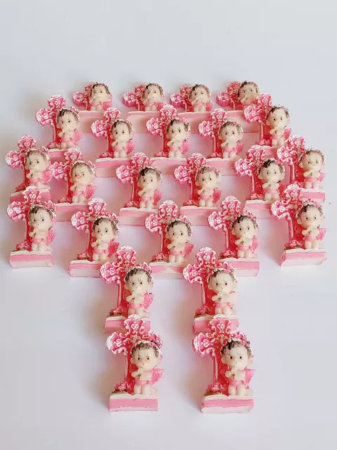 24 Pc Baptism Communion Girl Favors Pink Cross Recuerdos Nina Bautizo Comunion