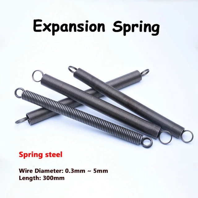 Expansion Spring 300mm Long Loop Ends Extension Expanding Springs - Spring Steel