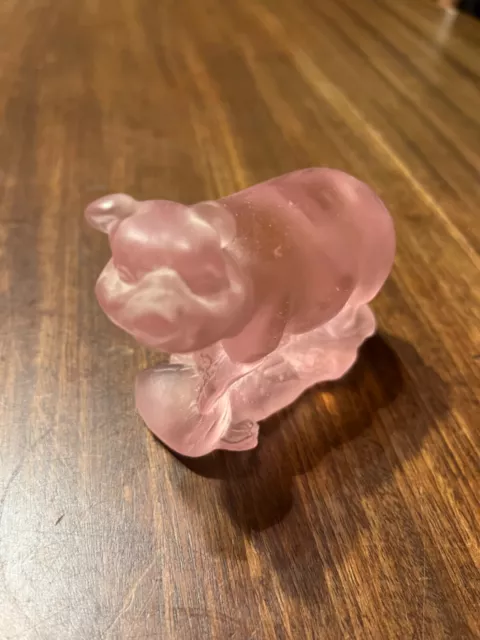 DAUM Pate de Verre Pig Figurine