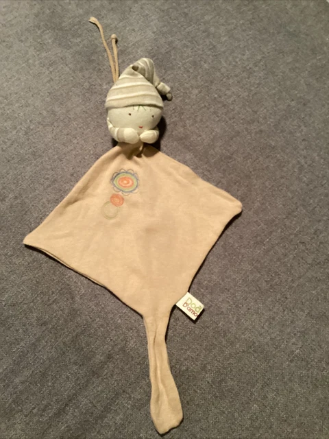 O- Doudou Plat Losange Lutin Beige Marron  Dodo D'Amour  MGM Bonnet Rayé Rond