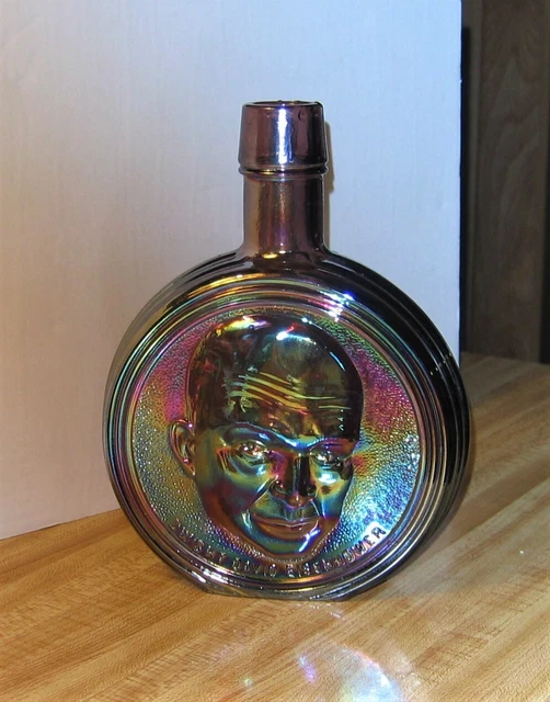 Vintage President Dwight D. Eisenhower Irridescent Glass Wheaton Decanter