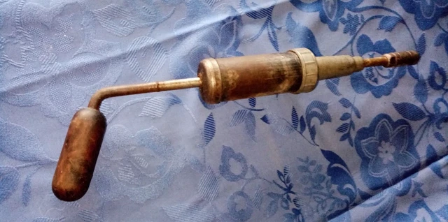 Ancien Pistolet à Graisse TECALEMIT S.G.D.G, Métal Beige, Objet De Collection Ou Décoration