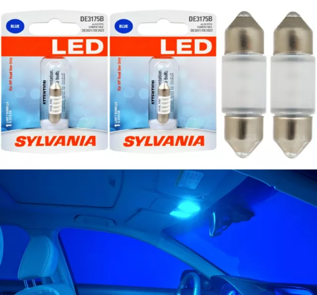 Sylvania Premium LED Light De3021 Blue Two Bulbs Step Door Replacement Upgrade