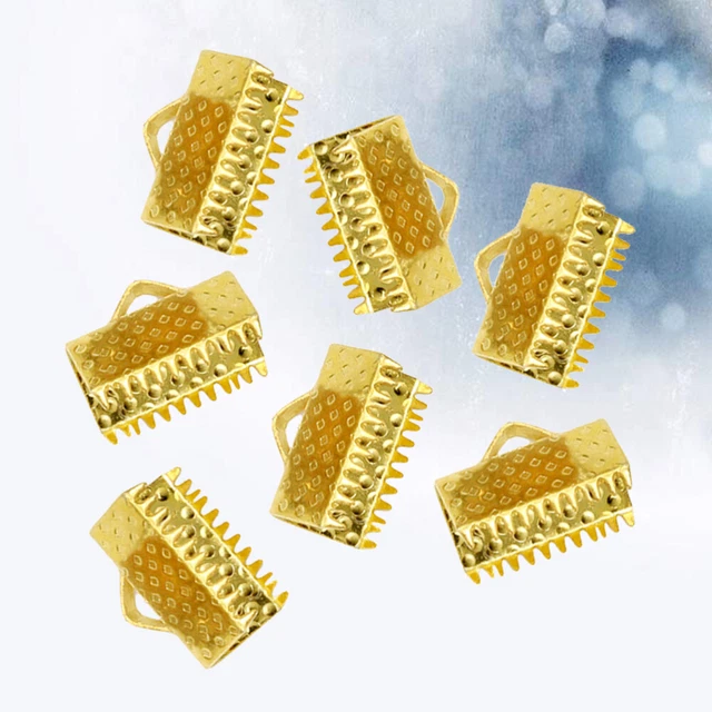 100 PIEZAS abrazaderas de cinta clips de cremallera aplastamiento engarce pinza metal