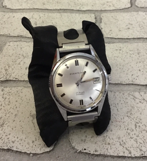 VINTAGE EVERITE KING Watch 17 Jewels Incabloc Wind Up Wristwatch