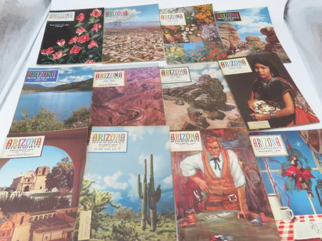 Arizona Highways magazine 1958 SET LOT full year FREE SHIP