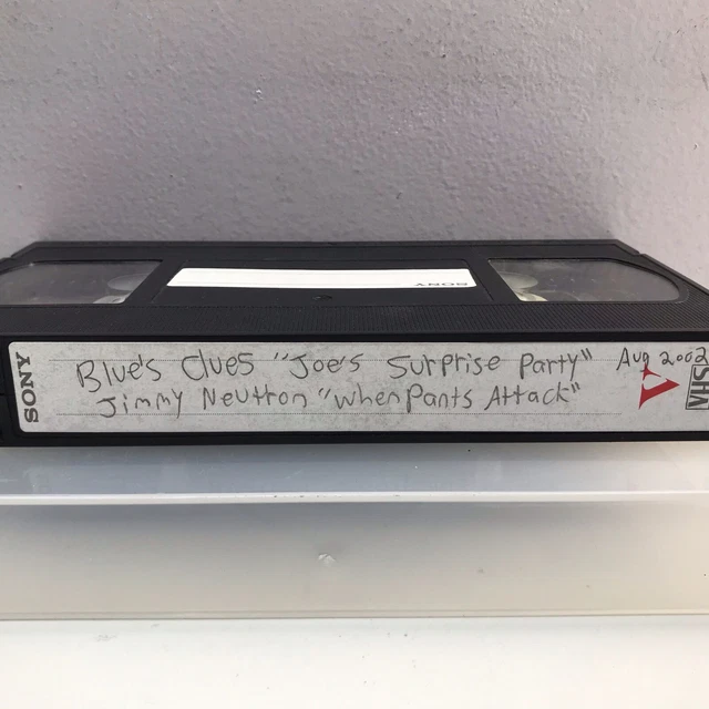 BLUE’S CLUES JOE Surprise Party Used Blank Nick Jr VHS Video Tape Jimmy ...
