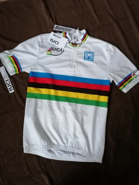 Maglia ciclismo autentica Campione del Mondo nuova IRIDATA tg. L