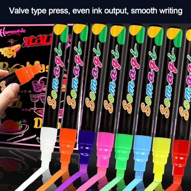 Erasable Liquid Chalk Marker Pen LED Writing Board Multi Colored Highlighters
