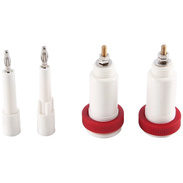 2 paia di jack incrociato banana 4 mm spina connettore alta tensione 10Kv -30Kv a J6V4