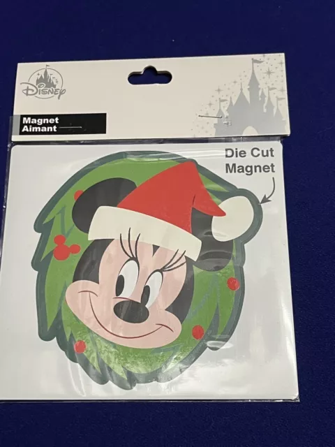2023 Disney Parks Christmas Holiday Minnie Mouse Die Cut Magnet New