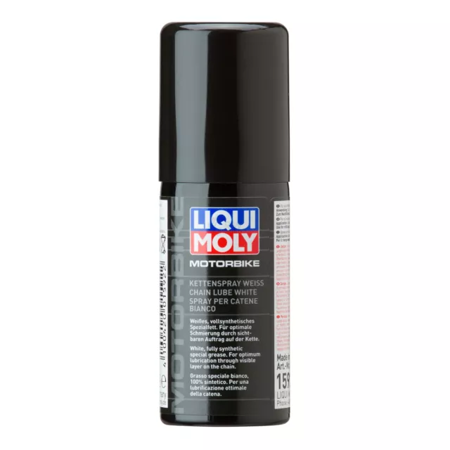 8x LIQUI MOLY Motorbike Kettenspray weiß white Grease 1592 Flasche Alu 50 ml 2