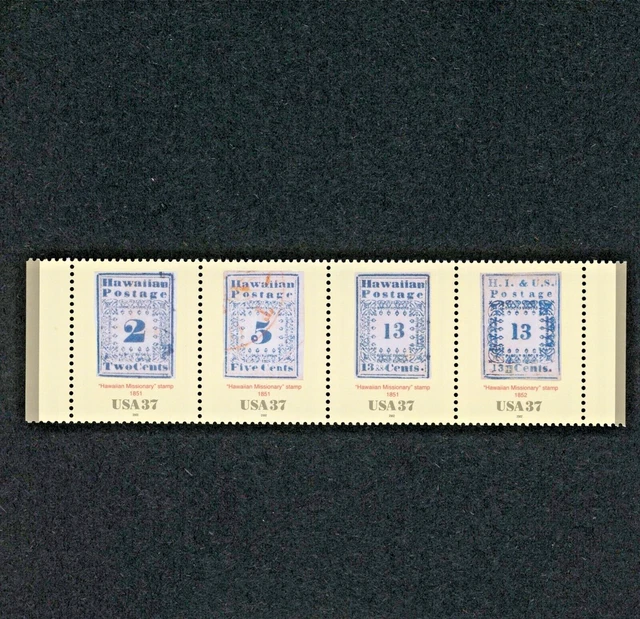 US Scott 3691a-d - 37 cent - Hawaiian Missionary - Strip of 4 - MNH