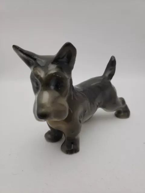 Vintage Erphila  Dog Figurine Schnauzer Sculpture Rare Collectible Germany