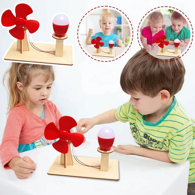 SCIENTIFIC EXPERIMENT DIY wind power generationmodel aid Toy Teaching ...