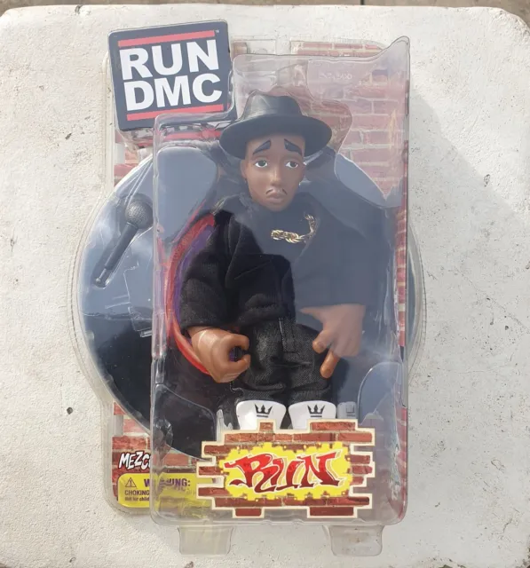 RUN DMC Mezco Toys 2002 Rap Hip Hop Retro Jam Master Jay Figur Puppe Musik Neu im Karton