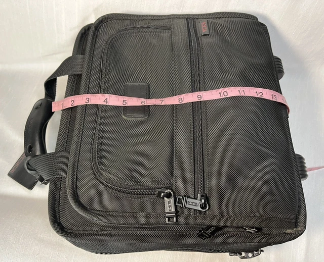 TUMI Alpha Rolling Laptop Briefcase Bag Black Ballistic Nylon Luggage 2214D3 9