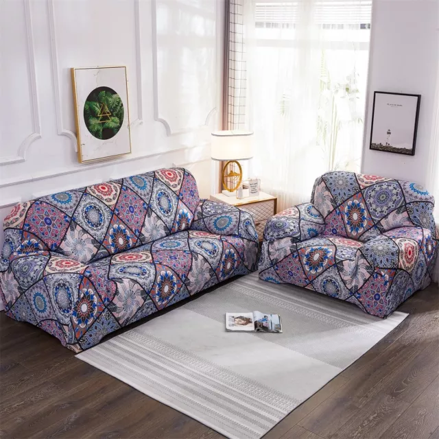 Covers Stretch Printed Sofa Chair Couch Cover Slipcover Protector 1/2/3/4 Seater