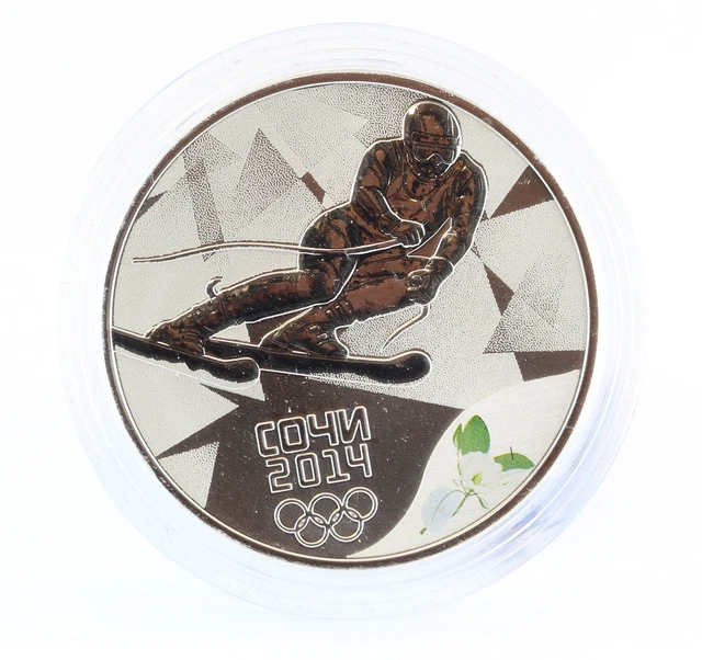 Canada 2014 RUSSIA Sochi 3 Roubles Silver Coin-Alpine Skiing, Box & COA Canada 2014 RUSSIA Sochi 3 Roubles Silver Coin-Alpine Skiing, Box & COA