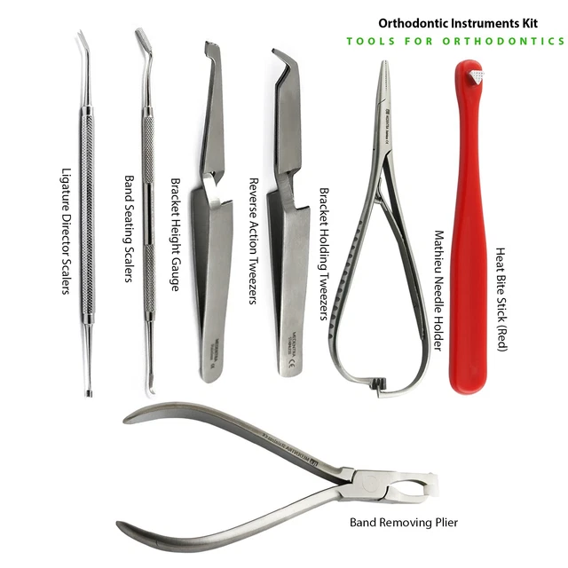 Orthodontic Dental Lab Tools Band Posterior Plier Bracket Tweezer Mathieu Needle