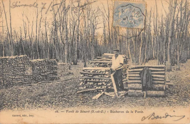 Cpa 91 Foret De Senart / Bucheron De La Foret