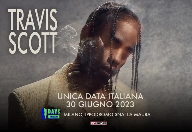 X3biglietto concerto Travis Scott 30 giugno Ippodromo SNAI Milano ingresso rosso