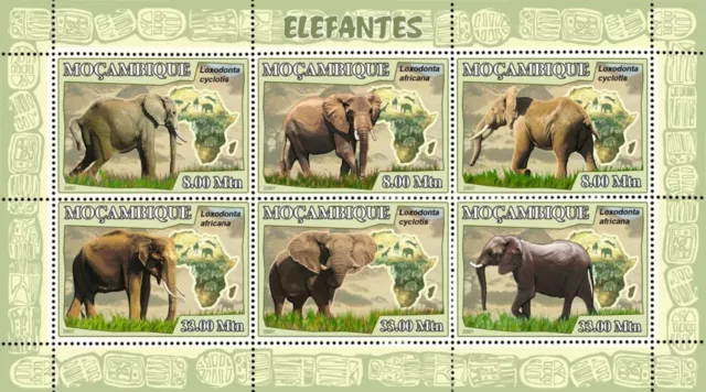 Elefanten Mosambik Klb 3038-43