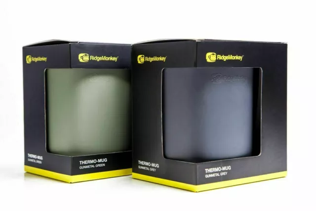 Ridgemonkey Thermal Mugs Green, Grey OR Twin Pack - Carp Fishing Ridge Monkey