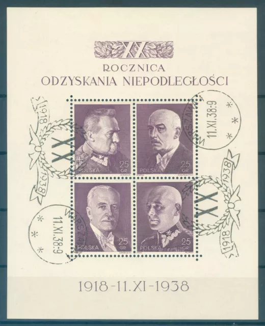 POLEN POLSKA Block 7 -20 JAHRE UNABHÄNGIGKEIT- tadellos gestempelt, L@@K!!
