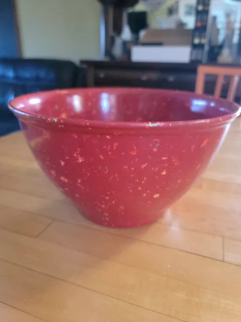 Tazón de mezcla de confeti moteado antideslizante rojo melamina Rachael Ray 10