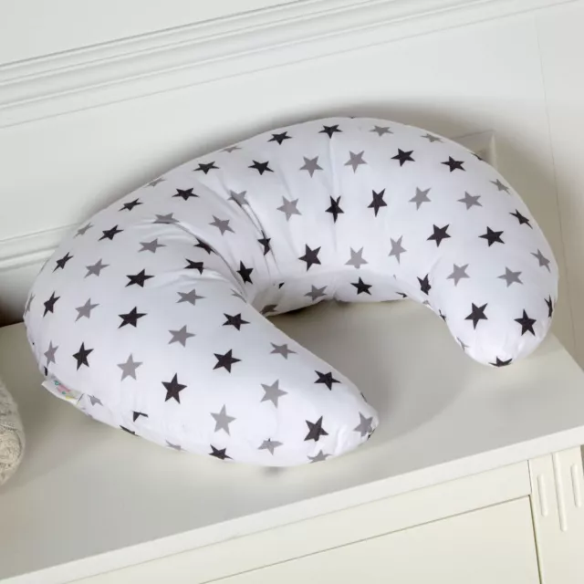 Breast Feeding Maternity Nursing Pillow Silver Twinkle