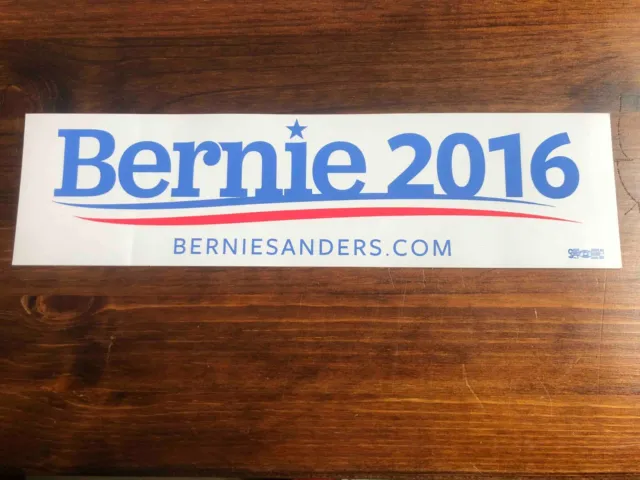 Official Bernie Sanders 2016 Presidential Primary Campaign Bumper Sticker White