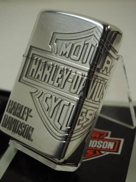 Zippo Oil Lighter Harley Davidson HDP-33 Silver Brass 4 Sides Etching Limited