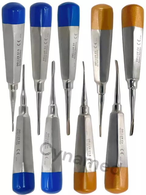 German Dental Elevator Extracting Luxating Apical Root Elevator Set 9 Str/Cvd