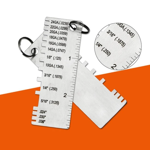 WIRE/METAL SHEET THICKNESS Gauge Welding Gage Plated Size Tool