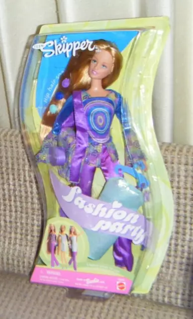 2000 FASHION PARTY TEEN SKIPPER DOLL MIB Barbie Sister Mattel #29938