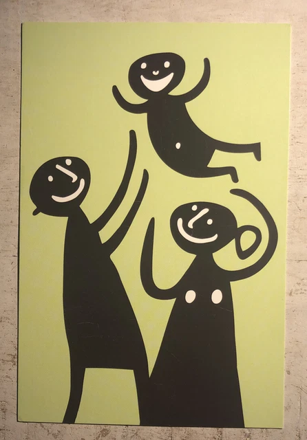 Postcard ~ IKEA playtime family green children people parents domestic life