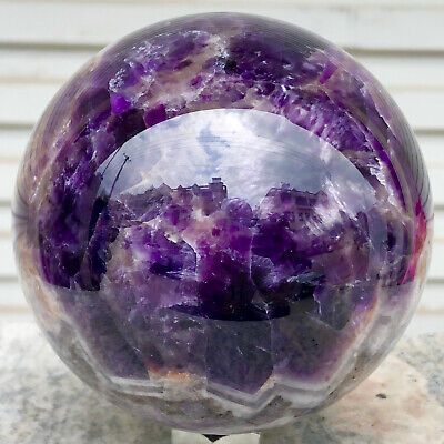 2.5LB   Natural Dreamy Amethyst Sphere Quartz Crystal Ball Reiki Healing