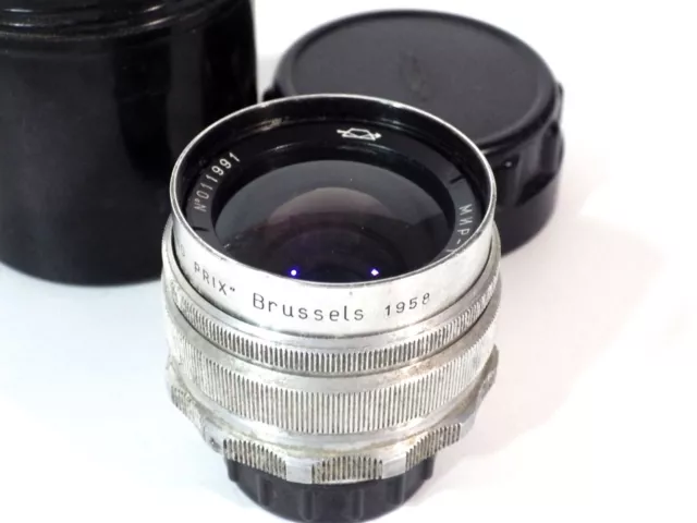 MIR-1 GRAND PRIX Brussels 37mm f/2.8 Wide Angle USSR SLR Lens RARE SILVER Export