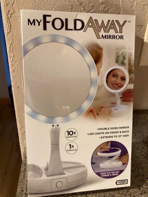 My Fold-Away Mirror No Distortion, LED Illuminated Double Sided As Seen On TV