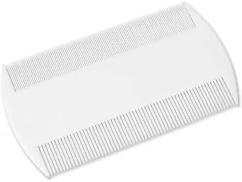 Head Lice Comb Nit Comb Double Sided white
