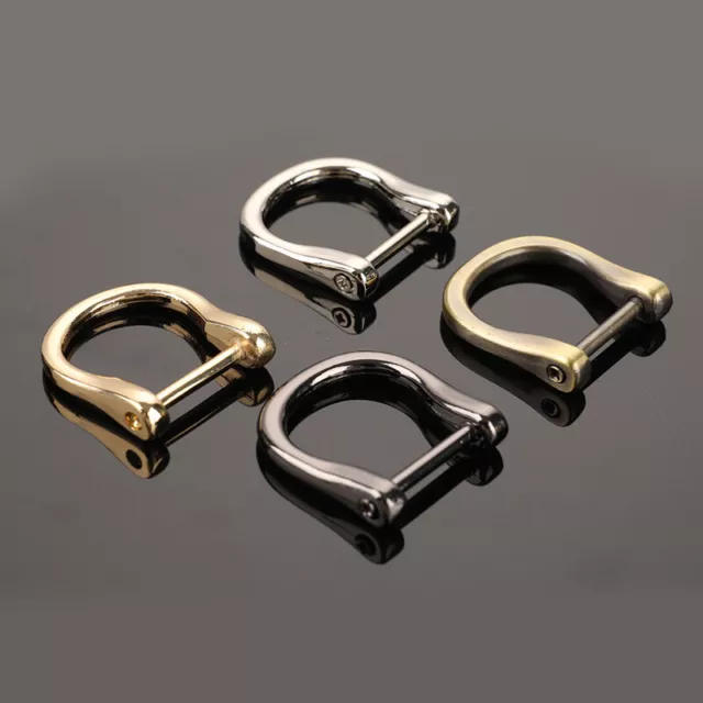 Detachable Removable Open Screw D Ring Buckle Shackle Clasp Leather Craft BA#w#