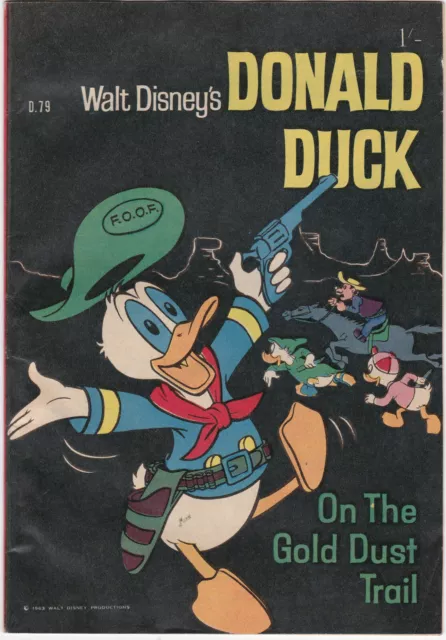 RARE VINTAGE WALT DISNEY'S DONALD DUCK D.79 On The Gold Dust Trail 1963 Comic