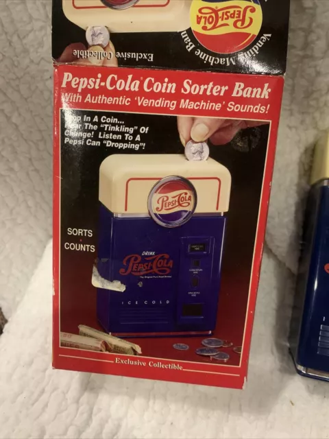 Pepsi-Cola Coin sorter &  Bank  Mini Vending Machine Collectible NEW!!