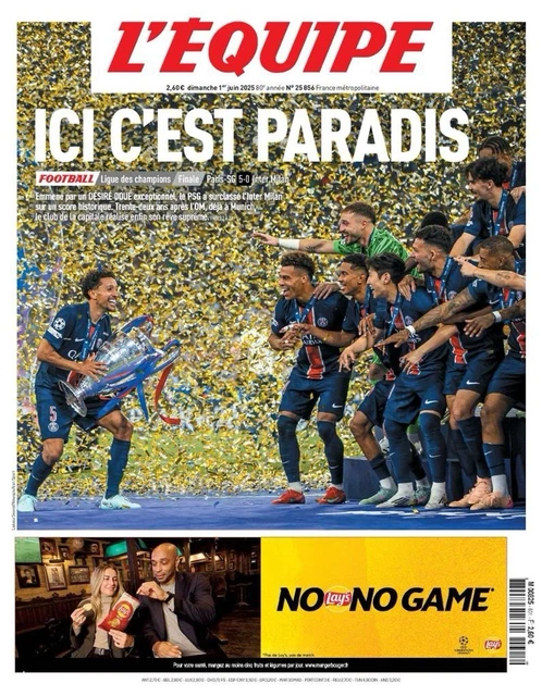 L'EQUIPE-23 AVRIL 2025-FC NANTES-PSG/Wendie RENARD/TROSSARD/MAYO/COSTA/J.BRIDGE