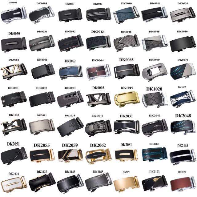 100 Kinds Mens Belt Buckles only Belt Automatic Ratchet Removable Click Slide 2