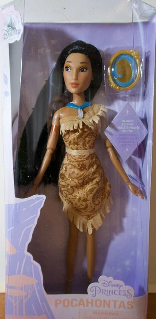 DISNEY STORE PRINCESS Pocahontas Classic Doll With Pendant. New In