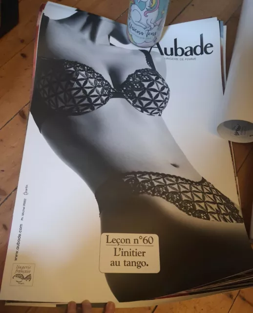 Affiche poster Lingerie AUBADE LEÇON N° 60 - L'initier au Tango 40X57 cm