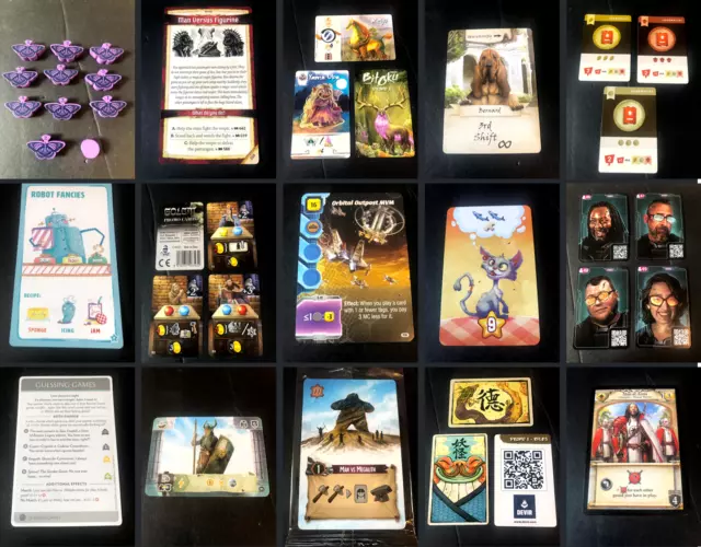 Board Game Promo Selection Brettspiel Promo Kickstarter Dice Tower Man vs Meeple