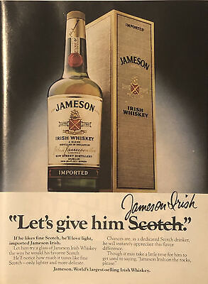 PRINT AD 1978 Jameson Irish Whiskey Imported Ireland - Lets Give Him Irish